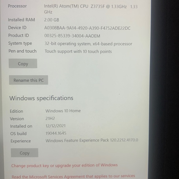 Microsoft surface tablet - Picture 3 of 3